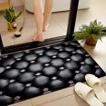 thumbnail image 4 of JML Non-Slip MicrofiberFabric & Rubber Doormat - Soft Entryway Rug for Home/Office (24"x36") - Easy Clean Door Mat for Indoor/Outdoor Use, Black And Gold Lattice, 4 of 6
