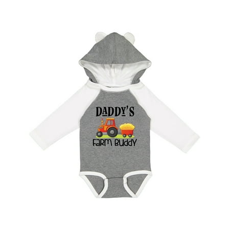 

Inktastic Daddy Farm Buddy Cute Tractor Gift Baby Boy or Baby Girl Long Sleeve Bodysuit