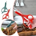thumbnail image 6 of Heavy Duty Kitchen Scissors Stainless Steel Purpose Utility Cutter For Meat Fish Vegetables Seafood Chicken 2 In 1 Design With Cleaning Brush, 6 of 6