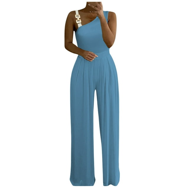 New Years Eve Romper Linen Blend Jumpsuit Pants Jumpsuit Women Womens Denim Rompers Jumpsuit Jumpsuit Outfit Wedding Guest Girls Interview Suit Wedding Jumpsuits for Women Lace Ripple Romper