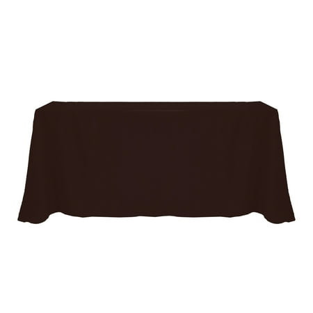 

Ultimate Textile (3 Pack) 108 x 132-Inch Rectangular Polyester Linen Tablecloth with Rounded Corners - for Wedding Restaurant or Banquet use Espresso Dark Brown