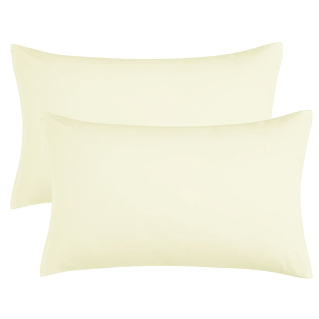 Unique Bargains Taie d'Oreiller en Microfibre Douce à Fermeture Éclair 2 Pcs