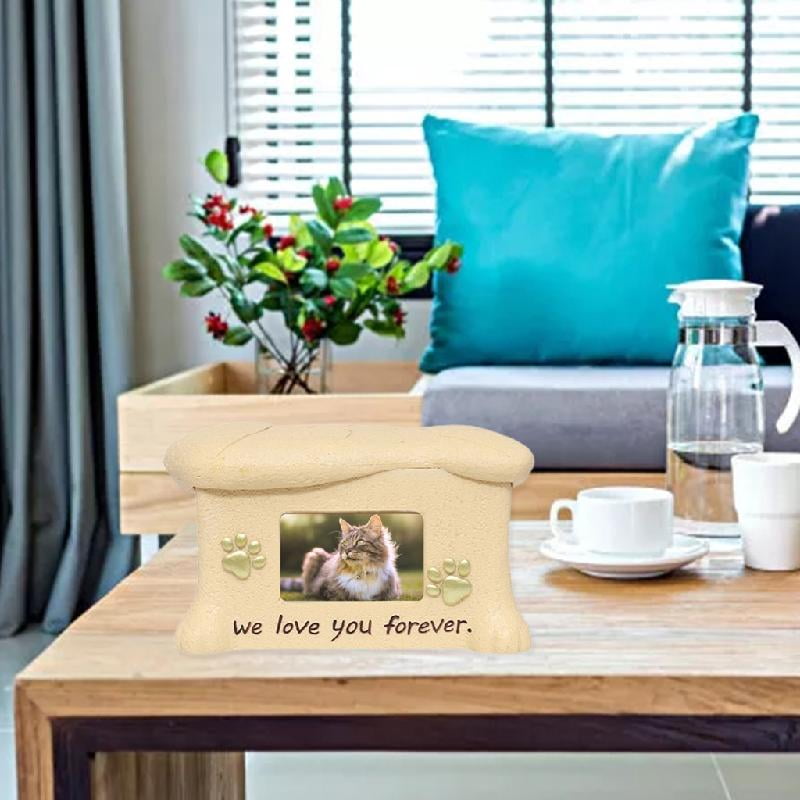 ZPAQI Dog Funeral Cremation Urn for Ashes Pet Wood Memorial Urns for Funeral