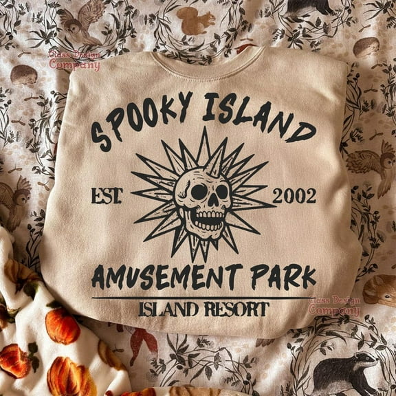 Spooky Island T-shirt, Retro Halloween T-shirt, Spooky Island Disco Skull, 90s Halloween Shirt, Retro Halloween Shirt, Summer Shirt TH090638