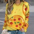 thumbnail image 2 of Fun Pizza Mom Sweatshirt For Women Long Sleeve Pullover, 2 of 7