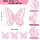 thumbnail image 2 of 30 Piezas Adornos de Encaje de Mariposa Parches Decorativos Adornos de Mariposa Bordados para Manualidades DIY Tocado de Novia Cabello (Rosa), 2 of 5