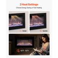 thumbnail image 4 of VEVOR 50 inch Electric Fireplace Wall Mounted Recessed with Remote Control 1500W, 4 of 9