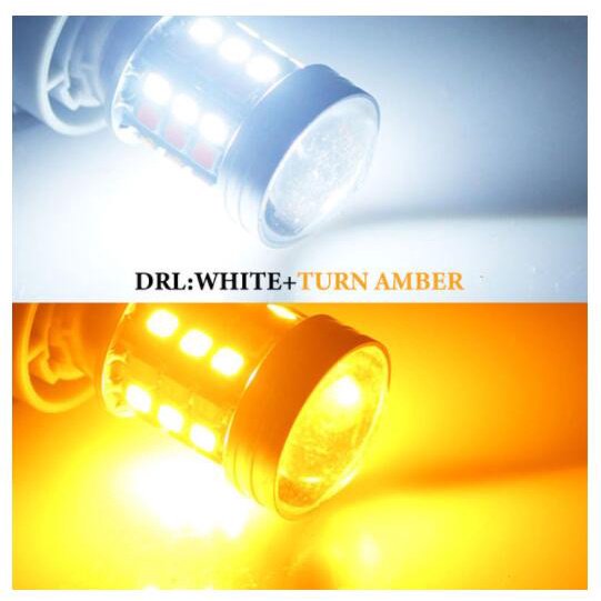 2pcs 1157 BAY15D T20 7443 W21/5W T25 3157 Dual Color Led Señal De Giro Luz De Freno huangjie unisex