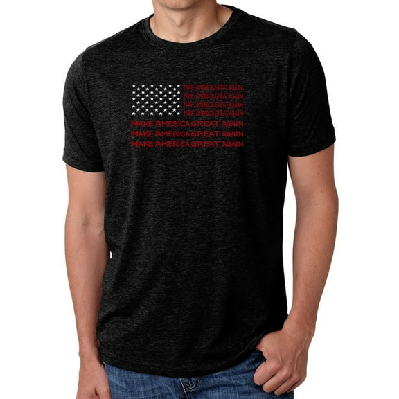 LA Pop Art Men's Premium Blend Word Art T-shirt - Maga Flag