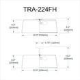 thumbnail image 2 of TRA-224FH-GLD-WH Dainolite Trapezoid - 4 Light Trapezoid Flush Mount-Gold Finish-White Shade Color, 2 of 3