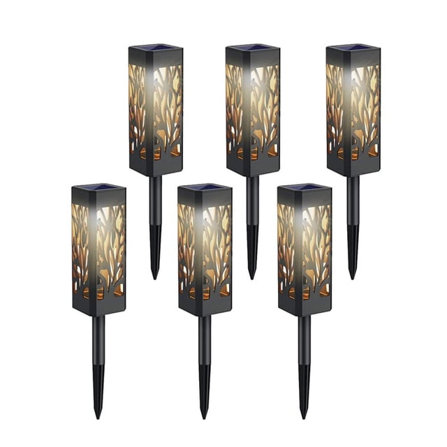 Camino De Jardín Solares De Detección Automática Lámpara De Césped Impermeable Lámpara De Tierra Cuadrada Hueca Eigraketly HA041886-02