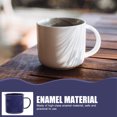 thumbnail image 1 of NUOLUX 1Pcs Enamel Coffee Mug Toddlers Milk Cups Blue Round Base Classic Design for Home, 1 of 6