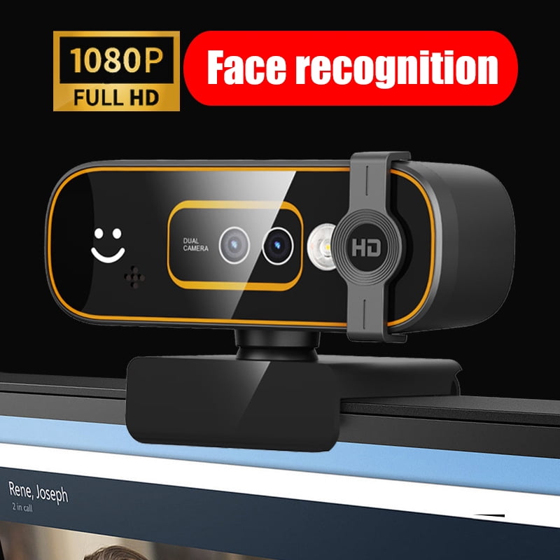 1080P Webcam with Face Unlock Auto Focus, Built-in Mic USB Plug & Play Camera
