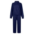 thumbnail image 5 of Womens Sweatsuits 2 Piece Outfits Lounge Sweat Sets Oversized Hoodies and Baggy Sweatpants Travel Tracksuit Navy L, 5 of 5