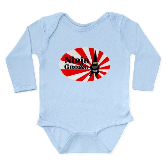 CafePress - Ninja Gnome Long Sleeve Infant Bodysuit - Long Sleeve Cotton Baby Bodysuit