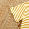 thumbnail image 3 of Vedolay Short Sets For Girl 2 Piece Girls 2 Piece Cotton Set Short Sleeve Collared Shirt and Casual Shorts Set,Yellow 2-3 Years, 3 of 4