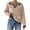 Khaki, variant on Collared Floral Sweater Womens Long Sleeve Casual Pullover Sweaters Office Fall Knitted Tops for Women Khaki, L