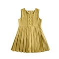 thumbnail image 3 of jiaxiM Girl's School Uniform Jumper Sleeveless Buttons Up Tank Dress Scoop Neck Pleated Hem Clothes 3-13 Years, 3 of 3