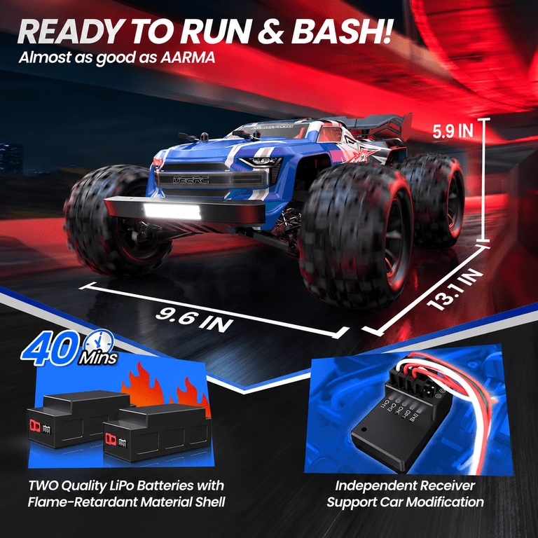 Deerc H16E Brushless RC Monster Truck, 70kph 4x4 photo 6