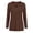Brown, variant on Women's Henley V Neck Tunic Top with Pockets, Long Sleeve Blouse For Women with Button Detail, Fall Casual Shirt for Daily Shopping and Family Time, Sizes S-2XL
