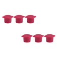 thumbnail image 1 of Oleegame 2PC Wine Bottle Cap Reusable And Sealing Cap Silicone Cork Keeps Wine Fresh For Days In Air Tightness Set Of 3 Pink, 1 of 7
