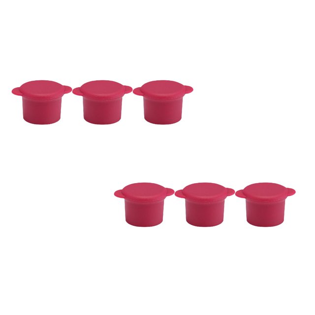 Oleegame 2PC Wine Bottle Cap Reusable And Sealing Cap Silicone Cork Keeps Wine Fresh For Days In Air Tightness Set Of 3 Pink