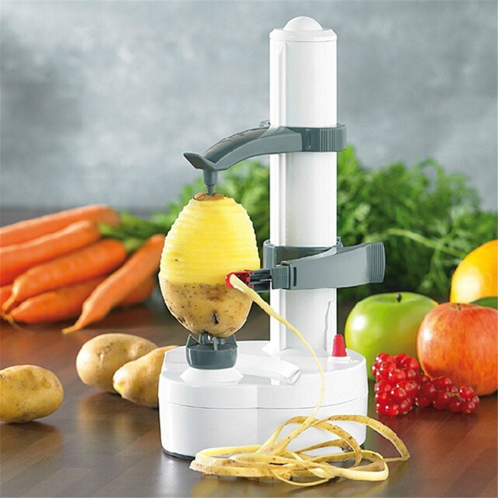 Electric Potato Peeler, Automatic Rotating Potato Peeler, Stainless Steel  Automatic Rotating Fruit and Vegetable Peeler with 1kg Capacity, Quick