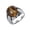 Silver Brown, variant on Gemstone Rings for Men Oval Brown Black Stainless Steel Silver Gold Plated Personalized Statement Vintage Dainty Jewelry Silver Brown Size 11