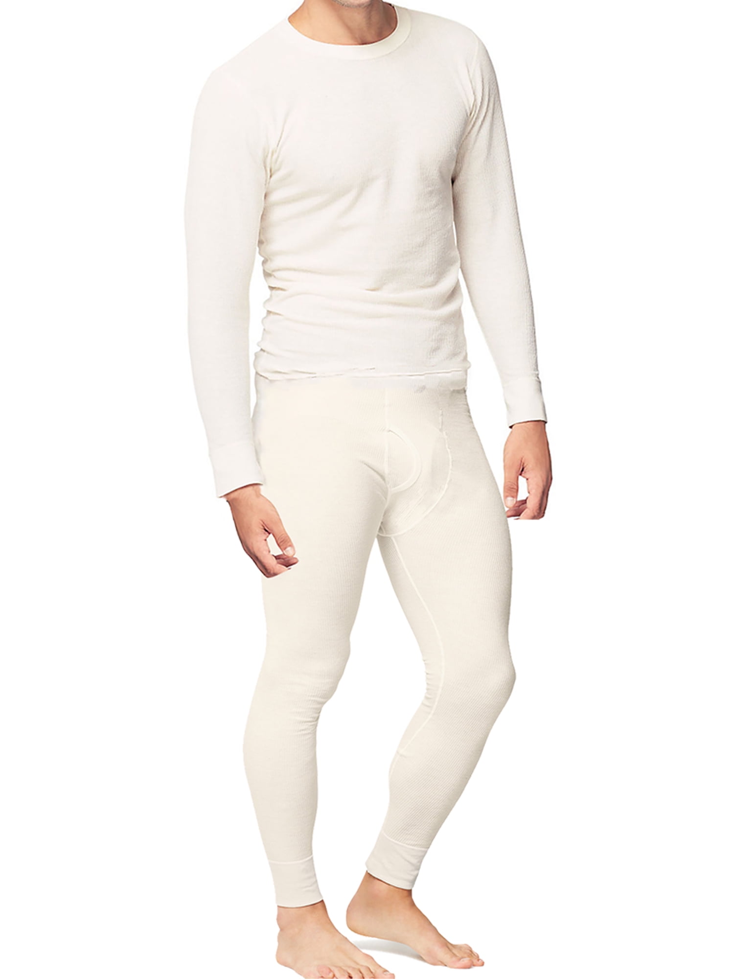 Serecofo Mens Thermal Underwear Set Brushed Fleece Lining Long Sleeve Shirt Top & Full Length Pants Long Johns Bottom for Men Soft & Warm TM01