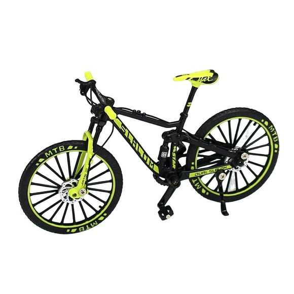 Milaget 1:10 Model Mountain Bike Bike Toy Finger Bike Decor Ornaments Green