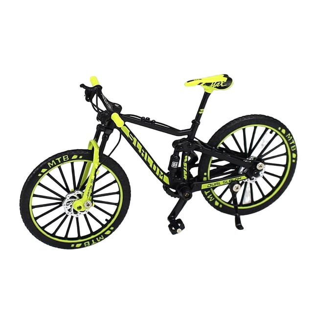 HILABEE 1:10 Modèle Vélo de Montagne Vélo Jouet Vélo à Doigts Décor Ornements Vert