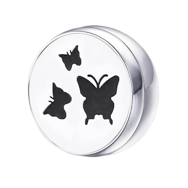 Mascarilla facial difusor de aceite esencial medallón botón ambientador vestido broche, Mariposa
