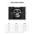 thumbnail image 3 of KLL Magician Hat Skull Print Fleece Throw Blanket, Horizontal Fleece Bedding Cute Soft Blankets Comfy Fleece Flannel Plush Home Decor for Couch & Bed -80"x60", 3 of 9