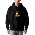 thumbnail image 1 of Men's Long Sleeve Hoodie Pullover Sweatshirt with Pockets Cubist Face Graphic Design Relaxed Fit Drawstrings Stylish Black, 1 of 7