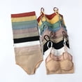 thumbnail image 4 of Xijirk Lingerie Sets for Women,Two Piece U Neck Seamless Solid Halter High Waist Bra Fashion Underwear Bra Set for Comfortable Lounge and Nightwear,Lingerie Sets,Beige,L, 4 of 9