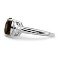 thumbnail image 6 of Sterling Silver Rhodium Oval Smoky Quartz Ring QR2947SQ, 6 of 8
