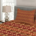 thumbnail image 2 of Ambesonne Ethnic Quilted Coverlet 3 Pcs, Style Ethnic, King Size, Ginger and Orange, 2 of 3