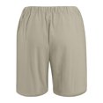 thumbnail image 5 of RYRJJ Mens Cotton Linen Shorts Casual Drawstring Summer Workout Yoga Beach Shorts with Elastic Waist and Pockets(Khaki,XXL), 5 of 5