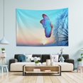 thumbnail image 5 of Morpho Butterfly Dandelion Tapestry Wall Hanging Tapestries Happy Colorful Hippie Psychedelic Art Polyester Carpet Wall Decorative for Living Room Bedroom 60x40inch, 5 of 7