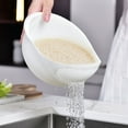 thumbnail image 4 of Plastic rice bowl strainer with handle—rinser and colander combo for grains, vegetables and daily washing, 4 of 4