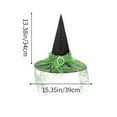 thumbnail image 2 of Halloween Witch Hat, Witch Costume Hat, Halloween Party Witch Hat With Lace Face Cover, Polyester Taffeta Material, Lightweight And Foldable, Multiple Colors Available, 2 of 6