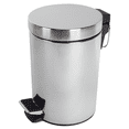 thumbnail image 1 of Jofel Bote De Basura Para Interiores Con Pedal Plata Capacidad 5L Fabricado Con Lámina De Acero Pulido De 1Mm De Espesor, 1 of 5