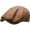 (PU) Leather Light Brown, variant on PU Leather Ivy Hat Golf Driving Ascot Winter Flat Cabbie Newsboy Debonair