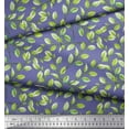 thumbnail image 2 of Soimoi Purple Cotton Cambric Fabric Leaf Print Fabric by Yard 42 Inch Wide, 2 of 3