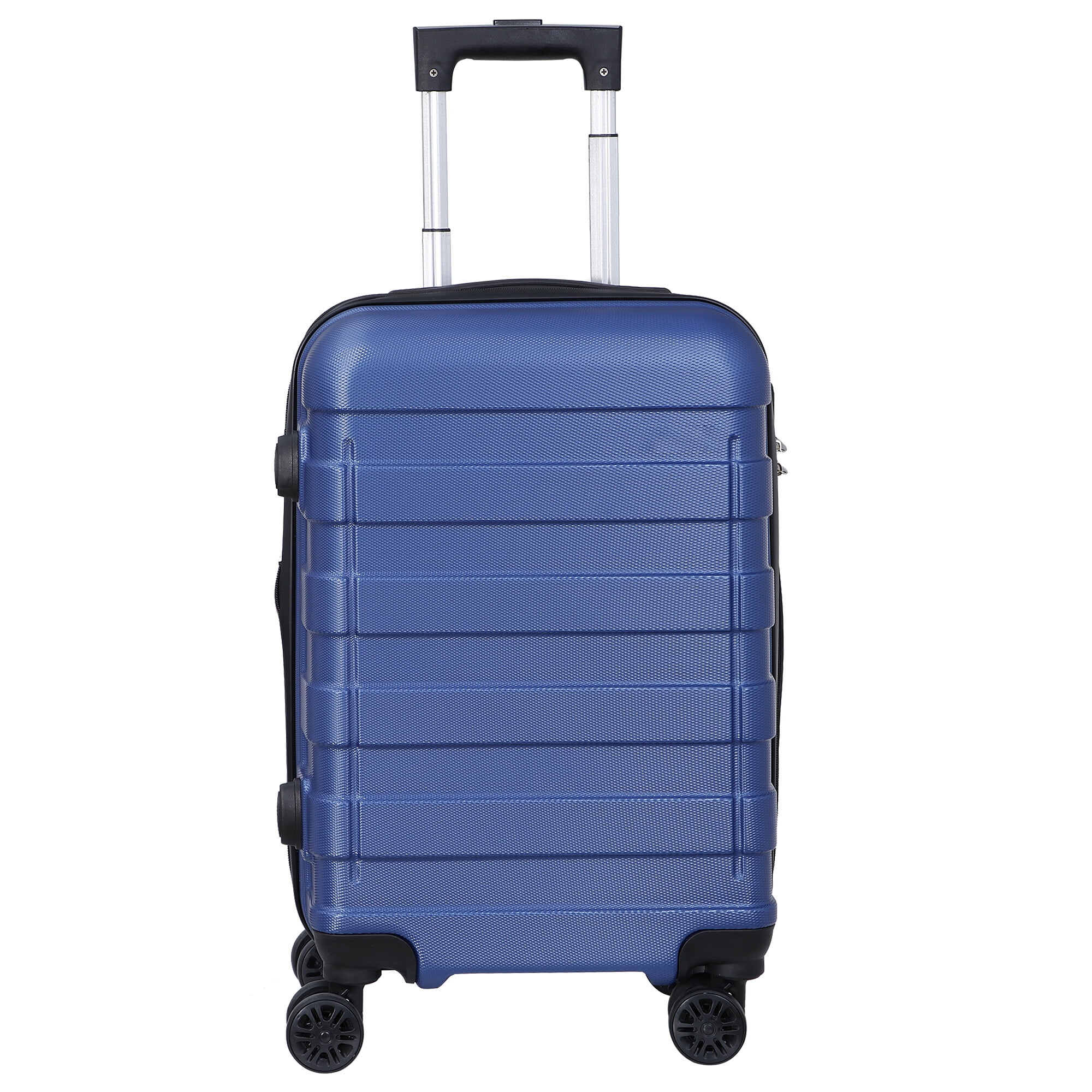 ZENSTYLE 21" Height Hardside Expandable Suitcase Luggage with Spinner Wheels Navy Blue