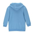 thumbnail image 4 of Tfken Girls Dresses Soft Comfy Holiday Travel Girls Long Sleeve Hooded Dresses With Pockets Casual Solid Pullover Toddler Cute Clothes Size 5-6 Years, 4 of 7