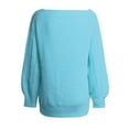 thumbnail image 3 of Vedolay Womens Fall Sweaters Women's 2023 Sweaters Trendy Fal Long Balloon Sleeve Loose Pullover Top,Blue XL, 3 of 4