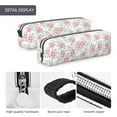 thumbnail image 4 of Cauagu Floral Print Leather Pencil Pen Case - Stationery Bag Portable Stationery Bag Big Capacity Pencil Pouch Cosmetic Organizer Bag for Men & Women, 4 of 7