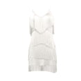 thumbnail image 3 of Vestido informal de mujer con espalda abierta y cuello en V profundo: vestido sexy con fruncidos hasta la rodilla para fiestas, citas o salidas nocturnas., 3 of 3