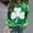 #0020-Green, variant on Puyaiuu St Patricks Day Shirt Women Plus Size Funny 3/4 Sleeve Tops for Women Cute Saints Tops Shamrock Shirts Fortunate Irish Shamrocks Outfit Blouses Gift